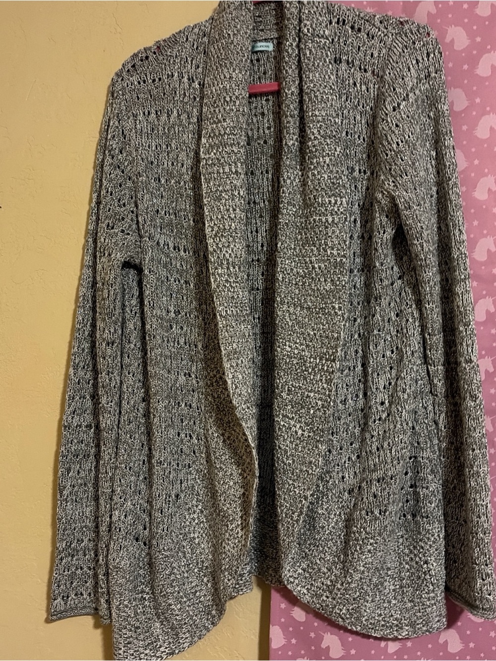 Maurices Marled Open-Front Cardigan - Taupe Heather